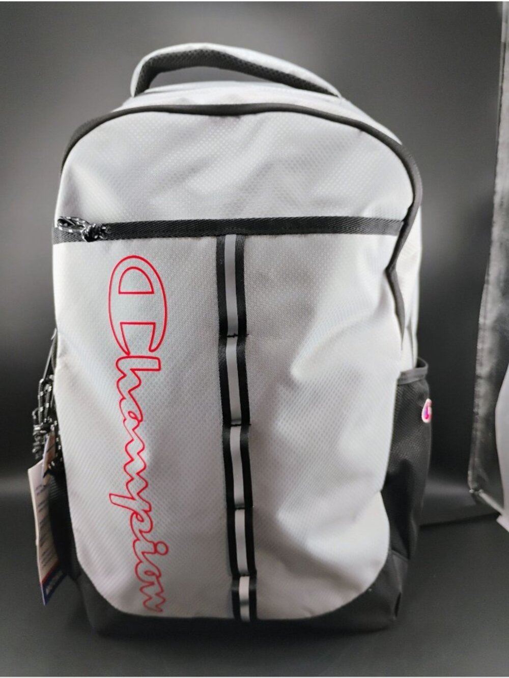 Champion Laptop Backpack Gray & Black Durable Design Multiple Compartments Padde